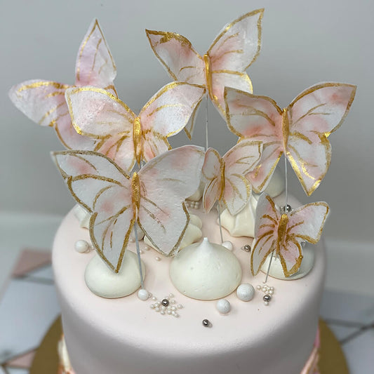 Butterfly Themed Chocolate Fondant Cake (1.4kgs)