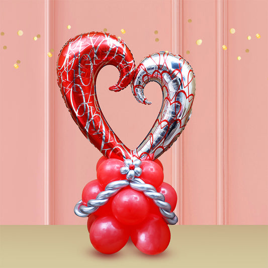 Crimson Love Explosion Balloon Bouquet