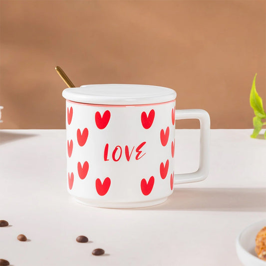 Nestasia Hearty Party Ceramic Mug with Lid