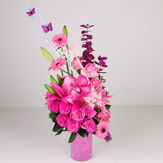Pink Butterfly Arrangement