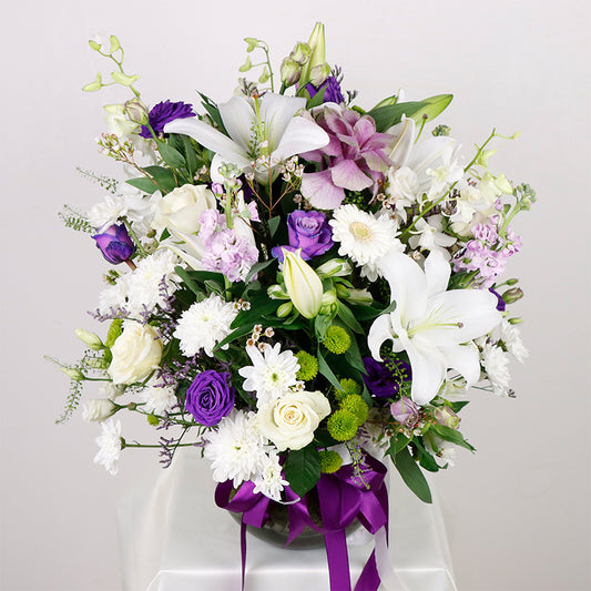 Purple Fishbowl Arrangement